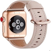 1 pcs Bracelet de montre connectée pour Apple iWatch Series 7 / SE / 6/5/4/3/2/1 38/40/41mm 42/44/45mm Vrai Cuir Montre intelligente Sangle Fermoir Classique Bracelet en Cuir Bande d