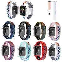 1 pcs Bracelet de montre connectée pour Apple iWatch Series 7 / SE / 6/5/4/3/2/1 Série Apple Watch 7/6/5/4/3/2/1 / SE 38/40/41mm Série Apple Watch7/6/5/4/3/2/1 / SE 42/44/45mm Silicone Montre miniinthebox