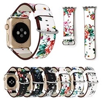 1 pcs Bracelet de montre connectée pour Apple iWatch Series 7 / SE / 6/5/4/3/2/1 Vrai Cuir Montre intelligente Sangle Bracelet Sport Bracelet en Cuir Remplacement Bracelet miniinthebox