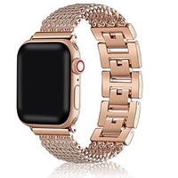 1 pcs Bracelet de montre connectée pour Apple iWatch Series 8 7 6 5 4 3 2 1 SE 38/40/41mm 42/44/45mm Acier Inoxydable Montre intelligente Sangle Couleur Pleine Groupe de métal Bijoux Bracelet miniinthebox