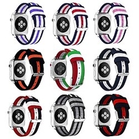 1 pcs Bracelet de montre connectée pour Apple iWatch Series 8 7 6 5 4 3 2 1 SE Apple Watch Series 1/2/3 38 mm Apple Watch Series 1/2/3 42 mm Nylon Montre intelligente Sangle Doux Respirable Fermoir miniinthebox