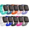 1 pcs Bracelet de montre connectée pour Fitbit Versa 2 / Versa / Versa Lite Silicone Montre intelligente Sangle Doux Respirable Bracelet Sport Boucle Classique Remplacement Bracelet miniinthebox