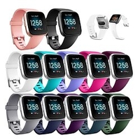 1 pcs Bracelet de montre connectée pour Fitbit Versa 2 / Versa / Versa Lite Silicone Montre intelligente Sangle Doux Respirable Bracelet Sport Remplacement Bracelet miniinthebox