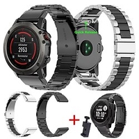 1 pcs Bracelet de montre connectée pour Garmin Approche S60 Fenix 3 HR Fenix 3 Saphir Fenix 3 Garmin Quatix 5 Précurseur 935 quatix 5 Descente Mk1 Fenix 5x Fenix 6 Acier Inoxydable Montre miniinthebox