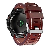 1 pcs Bracelet de montre connectée pour Garmin Fenix 3 Saphir Fenix 3 Garmin D2 Bravo Garmin Descent Mk1 Garmin D2 Charlie Vrai Cuir Montre intelligente Sangle Bracelet Sport Bracelet en Cuir miniinthebox