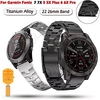1 pcs Bracelet de montre connectée pour Garmin Fenix 7S Sapphire Solar / 6S Pro / 5S Plus Fenix 7 Sapphire Solar / 6 Pro / 5 Plus Forerunner 935 945 Fenix 7X / 6X / 5X / 3 Sapphire Fenix 6X Pro / 5X miniinthebox