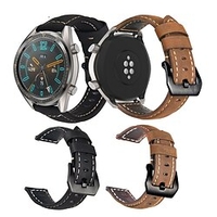 1 pcs Bracelet de montre connectée pour Huawei Montre Huawei GT Montre Huawei GT 2 Montre Huawei GT2 46mm Montre Huawei GT 2e Cuir PU à Carreaux Cuir PU Montre intelligente Sangle Bracelet en Cuir miniinthebox