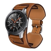 1 pcs Bracelet de montre connectée pour Samsung Galaxy Gear S2 Classic Watch 42mm Watch 3 41mm Watch Active 2 40/44mm Active 40mm Watch 3 45mm / Watch 46mm Vrai Cuir Montre intelligente Sangle miniinthebox