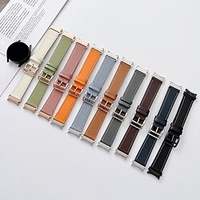 1 pcs Bracelet de montre connectée pour Samsung Galaxy Montre 4 40/44mm Cuir PU Montre intelligente Sangle Ajustable Fermoir Classique Boucle solo Bracelet en Cuir Remplacement Bracelet miniinthebox