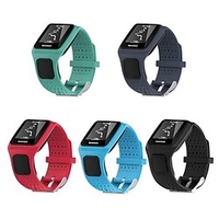 1 pcs Bracelet de montre connectée pour TomTom TomTom Multi-Sport GPSHRM Silicone Montre intelligente Sangle Doux Respirable Bracelet Sport Boucle Classique Remplacement Bracelet miniinthebox