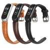 1 pcs Bracelet de montre connectée pour Xiaomi Mi Band 3 Xiaomi Mi Band 4 Vrai Cuir Montre intelligente Sangle Entreprise Bracelet en Cuir Remplacement Bracelet miniinthebox