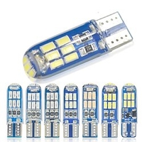 10 pièces voiture led t10 w5w led 194 168 canbus 15smd 4014 blanc froid silicone led lumière pas d