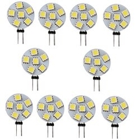 10pcs 1 w led bi-pin lights 120 lm g4 6 led perles smd 5050 blanc chaud jaune miniinthebox