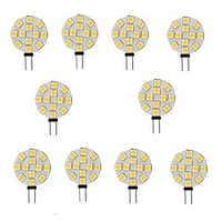 10pcs 2 w led bi-pin lights 200 lm g4 12 led perles smd 5050 blanc chaud blanc miniinthebox