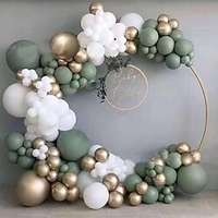 137 pièces ensemble de ballons en latex de platine vert vintage ensemble de ballons de mariage ensemble de ballons de décoration de fête d
