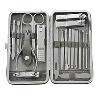 19 pièces kit coupe-ongles ensemble de manucure kit de pédicure professionnel en acier inoxydable pour outils de soin des ongles miniinthebox