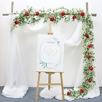 1.95m décoration de la maison de mariage de vigne rose eucalyptus miniinthebox