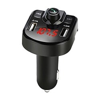 2 usb3.0 chargeur de voiture 3.1a pour téléphone bluetooth transmetteur fm sans fil lecteur mp3 double chargeur usb tf carte musique kit de voiture mains libres miniinthebox