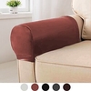 2 pièces hydrofuges en cuir pu canapé accoudoir couvre extensible spandex couvre-bras pour chaises canapé sectionnel fauteuil causeuse 4 ou 3 places l forme lavable amovible doux miniinthebox