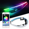 2 pièces lumière de voiture extérieure phare led bande lumineuse drl 24 pouces 0.6 m dreamcolor chassant rgb étanche feux diurnes contrôle de l