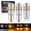 2 pièces t20 w21w wy21w 7440 7440na bau15s ba15s led clignotants ampoules canbus sans erreur lampe de voiture ambre miniinthebox