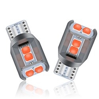 2 pièces voiture t10 led w5w 18smd ambre jaune pour tour côté plaque d
