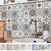 24/48 pièces étanche créatif cuisine salle de bain salon auto-adhésif stickers muraux étanche mode gris carrelage autocollants miniinthebox