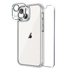(3 pack) étui de téléphone pour apple étui transparent en silicone avec protecteur d