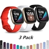 3 pièces Bracelet de montre connectée pour Fitbit Versa 3 / Sens Fitbit Versa 3 Fitbit Sense Silicone Montre intelligente Sangle Doux Respirable Bracelet Sport Remplacement Bracelet / Sony Ericsson miniinthebox