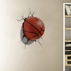 3d cassé mur rayures basket-ball maison couloir fond décoration amovible pvc autocollants auto-adhésif décoration murale pour jardin salon chambre cuisine salle de jeux pépinière chambre miniinthebox