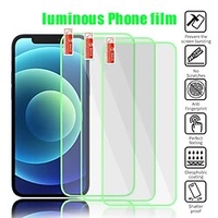 3pcs film trempé de téléphone portable hd lumineux pour iphone 12/13/14/mini/pro/plus miniinthebox