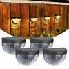 4 pièces appliques murales extérieures ombre escalier marche lumières solaire led lumière étanche applique murale lampe éclairage extérieur maison jardin décorations miniinthebox