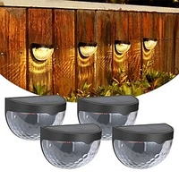4 pièces appliques murales extérieures ombre escalier marche lumières solaire led lumière étanche applique murale lampe éclairage extérieur maison jardin décorations miniinthebox
