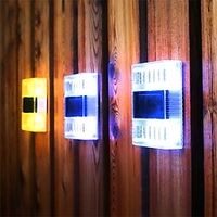 4 pièces appliques murales solaires extérieur 6leds applique étanche pour balcon pavillon porte étape lumière maison jardin décoration solaire led lampes miniinthebox