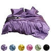 4 pièces housse de couette en satin king size ensembleluxe soyeux comme aristocratique jaune literie de mariage housse de couette ensemble de literie avec fermeture à glissière1 housse de couette 1 miniinthebox