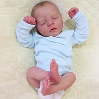 40 cm premie nouveau-né bébé poupée darren réaliste main 3d peint poupée avec des veines plusieurs couches collection art poupée miniinthebox