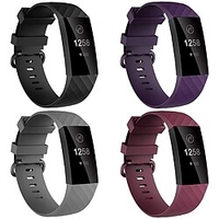 4PCS Bracelet de montre connectée pour Fitbit Charge 3 / Charge 3 SE / Charge 4 Silicone Montre intelligente Sangle Respirable Bracelet Sport Remplacement Bracelet miniinthebox