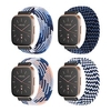 4PCS Bracelet de montre connectée pour Fitbit Versa 3 / Sens Nylon Montre intelligente Sangle Doux Extensible Respirable Bracelet tissé Remplacement Bracelet miniinthebox