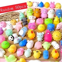 50 pièces/ensemble mochi jouets spongieux mini squishies kawaii animal squishys fête cadeaux de pâques pour filles garçons soulagement du stress jouet yjn miniinthebox