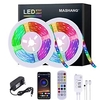 5m 10m 15m 20m led bandes lumineuses rgb étanche musique synchronisation led 2835 smd changement de couleur 24 touches télécommande bluetooth contrôleur pour chambre home tv rétro-éclairage miniinthebox