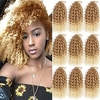 8 pouces courts marlybob crochet cheveux 9 faisceaux/lot bouclés crochet tresses ombre tressage cheveux synthétique extension de cheveux 8 pouces 9 packs miniinthebox