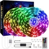 98.4ft 30m 5050 lumières led pour chambre rvb led bandes lumineuses pour salon décor de fête avec éclairage dimmable couleurs réglables lumineuses et 8 modes d