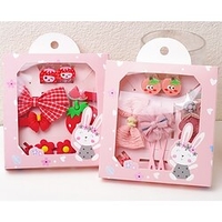 Accessoires Cheveux Bébé Fille 10 pièces Actif Doux du"idien Bande dessinée Floral Fraise Noeud Rose Claire Rouge miniinthebox