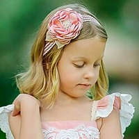 Accessoires Cheveux Bébé Fille Actif Doux Soirée Casual du"idien Blanc Rose poussiéreuse Floral Couleur Pleine Style floral Mousseline de soie Rose Claire Vin Vieux rose Taille unique pour enfants miniinthebox