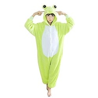 Adulte Pyjama Kigurumi Grenouille Animal Mosa que Combinaison de Pyjamas Polaire Cosplay Pour Homme et Femme Noël Pyjamas Animale Dessin animé Fête / Célébration Les costumes / Collant / Combinaison miniinthebox