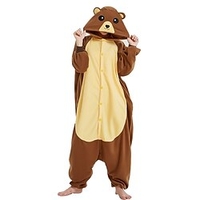 Adulte Pyjama Kigurumi Ours Bloc de couleur Combinaison de Pyjamas Molleton Cosplay Pour Homme et Femme Carnaval Pyjamas Animale Dessin animé Fête / Célébration Les costumes miniinthebox