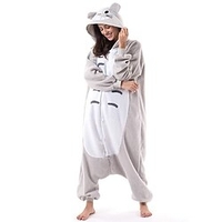 Adulte Pyjama Kigurumi Tenues de nuit Camouflage Chat Totoro Animal Mosa que Combinaison de Pyjamas polaire Cosplay Pour Homme Femme Hommes Noël Pyjamas Animale Dessin animé Fête / Célébration Les miniinthebox