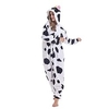 Adulte Pyjama Kigurumi Tenues de nuit Camouflage Vache laitière Animal Mosa que Combinaison de Pyjamas Polaire Cosplay Pour Homme et Femme Noël Pyjamas Animale Dessin animé Fête / Célébration Les miniinthebox