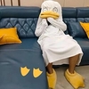 Adulte Tenues de nuit Couverture portable à capuche Canard Elizabeth Animal Combinaison de Pyjamas Flanelle Cosplay Pour Homme et Femme Noël Pyjamas Animale Dessin animé Fête / Célébration Les miniinthebox