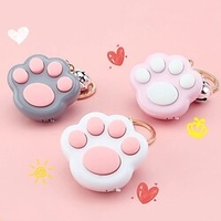 Adultes anti-stress jouets portable coloré mignon chat patte mémoire labyrinthe cube gadget porte-clés éducatif percée jeu 3 pièces miniinthebox